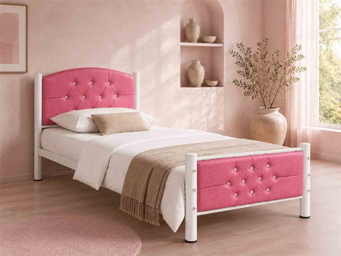 تخت یک نفره فلزی مدل عروس T150